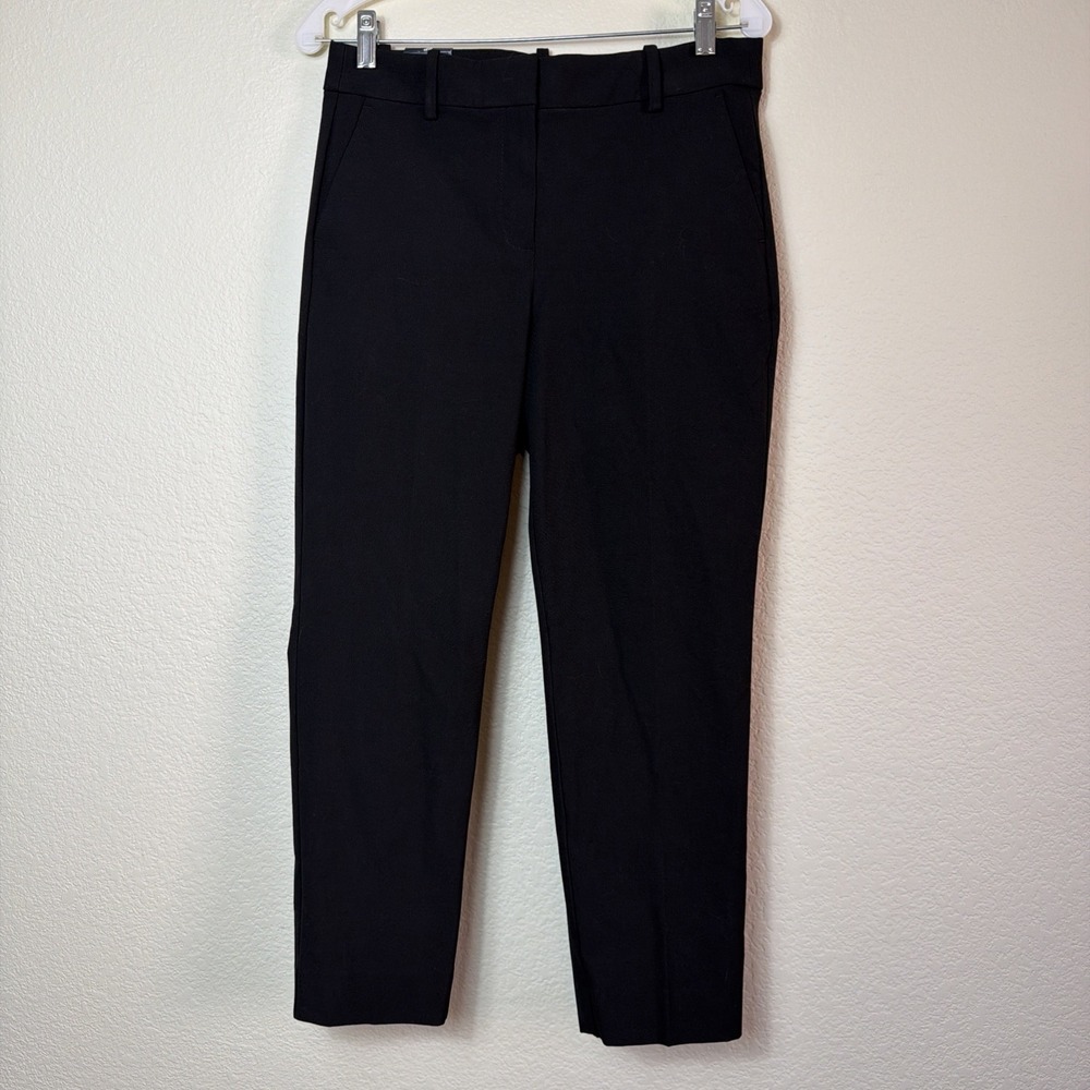 J Crew Ruby Cropped Pants Women 8 Petite Black Workwear Business Casual Trousers